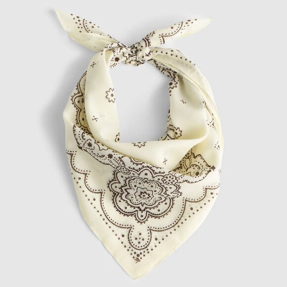 New Madewell Organic Cotton Antique Cream Bandana - Picture 1 of 4